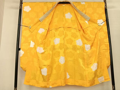 平和屋着物●振袖用長襦袢 無双仕立て 舞花文 半衿刺繍 正絹 逸品 AABF0502fy