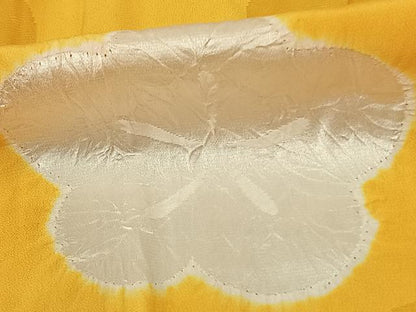平和屋着物●振袖用長襦袢 無双仕立て 舞花文 半衿刺繍 正絹 逸品 AABF0502fy