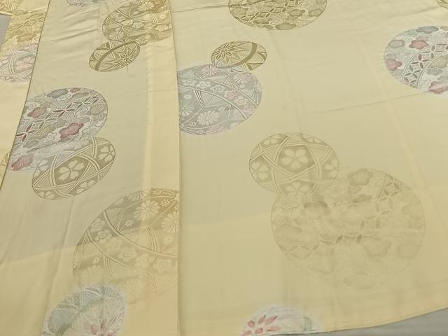 平和屋着物●振袖用長襦袢 無双仕立て 地紋起こし 毬 正絹 逸品 未使用 AABF0503fy