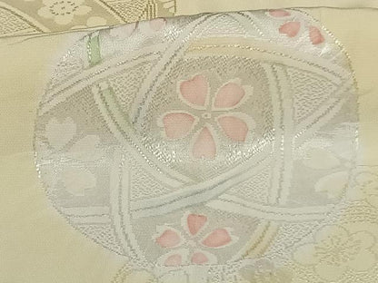 平和屋着物●振袖用長襦袢 無双仕立て 地紋起こし 毬 正絹 逸品 未使用 AABF0503fy
