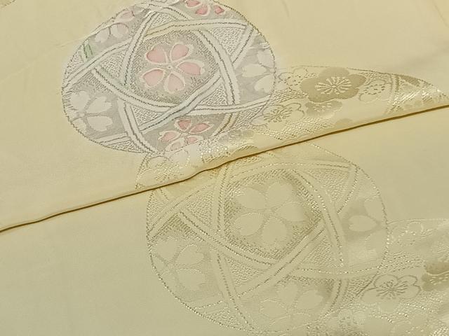 平和屋着物●振袖用長襦袢 無双仕立て 地紋起こし 毬 正絹 逸品 未使用 AABF0503fy