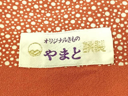 平和屋着物●江戸紅型 五味桂子 訪問着 花丸文 黒地 やまと誂製 正絹 逸品 AABF0505fy