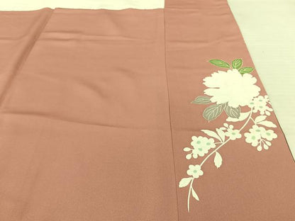 平和屋着物●訪問着 草花文 暈し染め 金彩 正絹 逸品 AABF0508fy