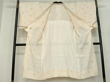 平和屋着物●長襦袢 無双仕立て 舞桜文 ますいわ屋扱い 正絹 逸品 AABF0510fy