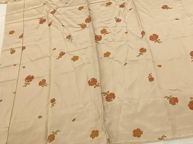 平和屋着物●長襦袢 無双仕立て 鈴 金彩 正絹 逸品 未使用 AABF0515fy