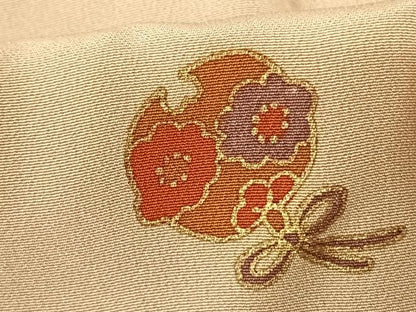 平和屋着物●長襦袢 無双仕立て 鈴 金彩 正絹 逸品 未使用 AABF0515fy