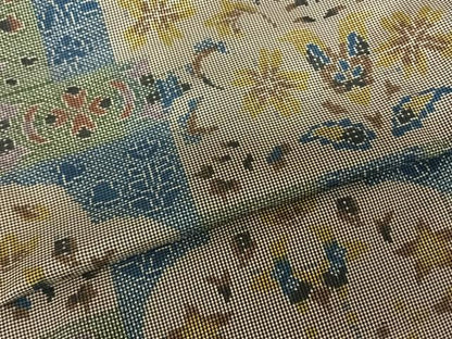 平和屋着物●本場大島紬 一元7マルキ 草花文 正絹 逸品 AABF0517fy