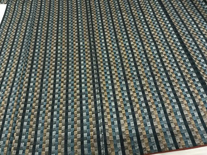 平和屋着物●上質な紬 市松間道 正絹 逸品 AABF0518fy