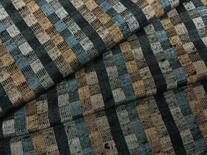 平和屋着物●上質な紬 市松間道 正絹 逸品 AABF0518fy