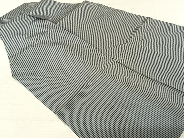 平和屋着物●男性　馬乗り袴　縞　正絹　逸品　AABF0520fy