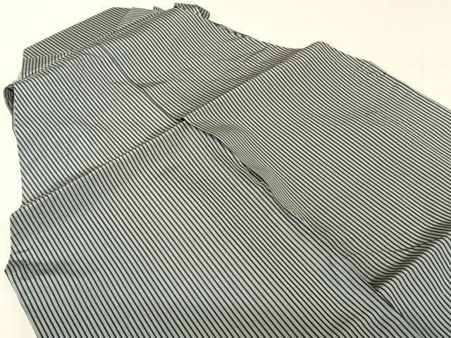 平和屋着物●男性　馬乗り袴　縞　正絹　逸品　AABF0520fy