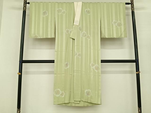 平和屋着物●長襦袢 無双仕立て 清粋染 舞花文 正絹 逸品 AABF0524fy