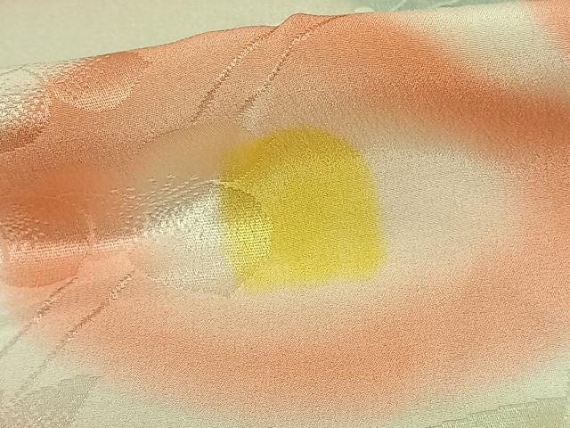 平和屋着物●振袖用長襦袢 無双仕立て 手描き 草花文 暈し染め 正絹 逸品 AABF0525fy