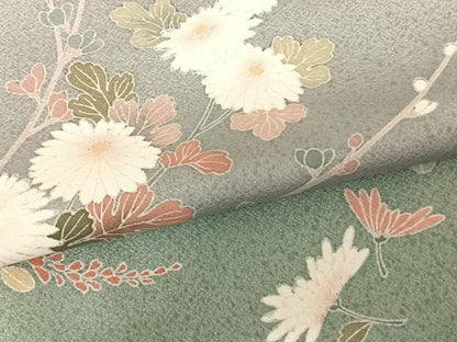 平和屋着物●訪問着 友禅 枝花文 暈し染め 正絹 逸品 AABF0530fy