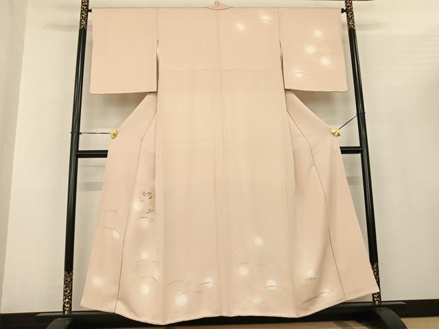 平和屋着物●訪問着 刺繍 舞花芝文 蛍暈し 金糸 金銀彩 正絹 逸品 AABF0532fy