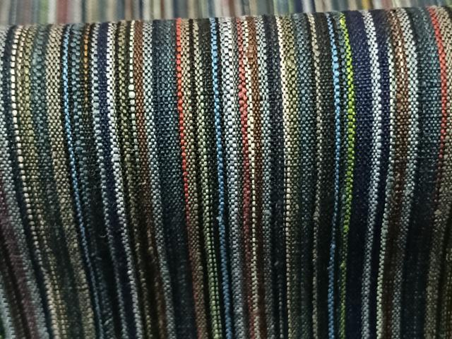 平和屋着物●本場結城紬 重要無形文化財 縞 証紙付き 正絹 逸品 AABF0533fy