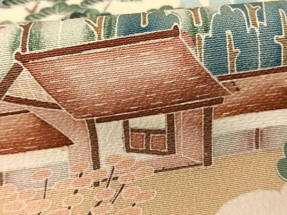 平和屋着物●訪問着 友禅 風景文 正絹 逸品 AABF0536fy