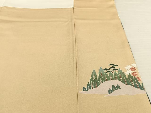 平和屋着物●訪問着 友禅 風景文 正絹 逸品 AABF0536fy