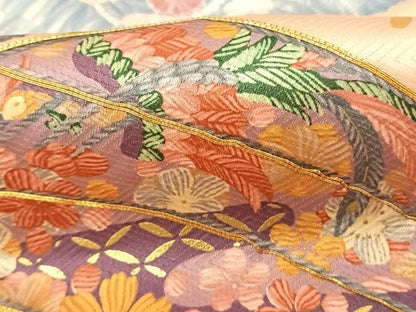 平和屋着物●紫綬褒章　巨匠『岩田専太郎』　振袖　駒刺繍　辻が花　金彩　正絹　逸品　AABF0538fy
