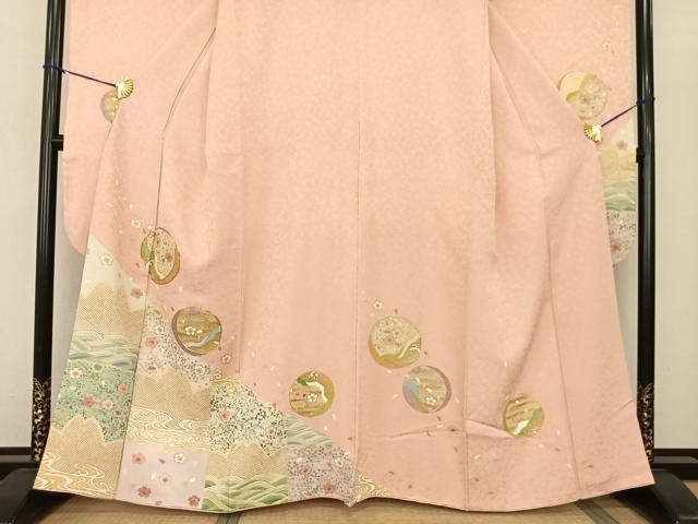 平和屋着物●豪華振袖 駒刺繍 花丸文 金銀彩 正絹 逸品 AABF0542fy