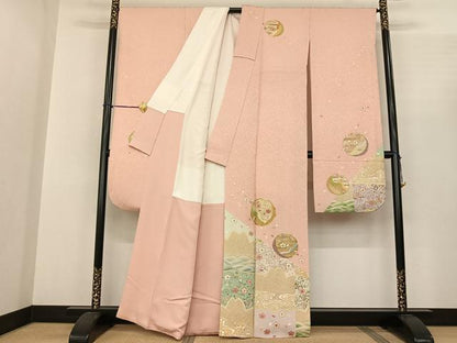 平和屋着物●豪華振袖 駒刺繍 花丸文 金銀彩 正絹 逸品 AABF0542fy