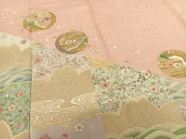 平和屋着物●豪華振袖 駒刺繍 花丸文 金銀彩 正絹 逸品 AABF0542fy