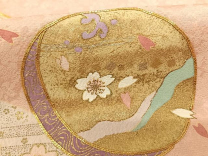 平和屋着物●豪華振袖 駒刺繍 花丸文 金銀彩 正絹 逸品 AABF0542fy