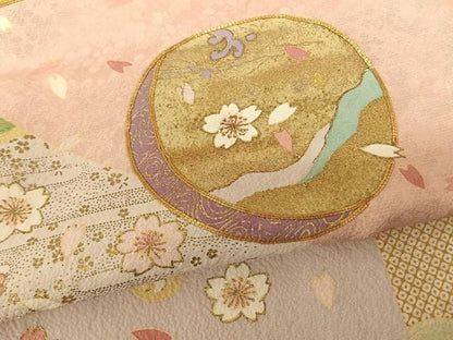 平和屋着物●豪華振袖 駒刺繍 花丸文 金銀彩 正絹 逸品 AABF0542fy