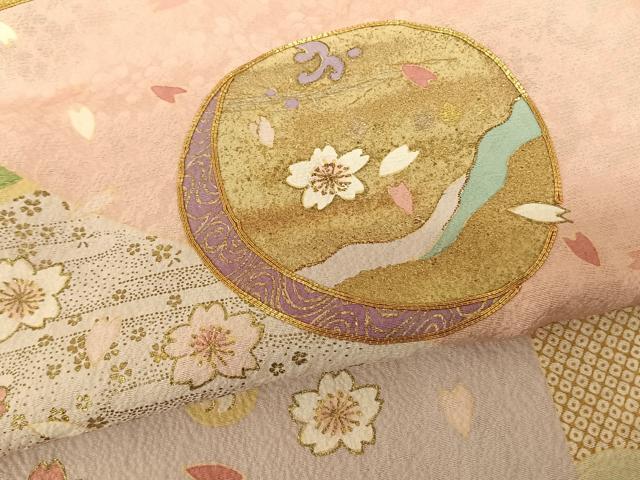 平和屋着物●豪華振袖 駒刺繍 花丸文 金銀彩 正絹 逸品 AABF0542fy
