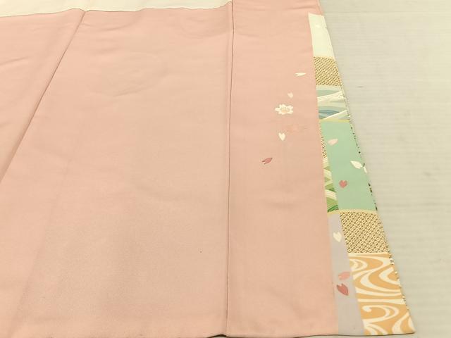 平和屋着物●豪華振袖 駒刺繍 花丸文 金銀彩 正絹 逸品 AABF0542fy