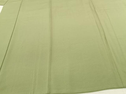 平和屋着物●上質な色無地 若葉色 正絹 逸品 AABF0543fy