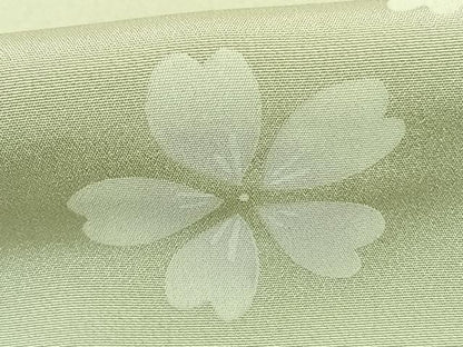 平和屋着物●長襦袢 袷 舞桜文 暈し染め 半衿刺繍 正絹 逸品 AABF0546fy