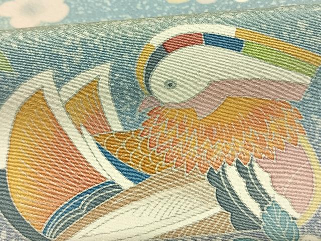平和屋着物●訪問着 友禅 作家物 花鳥文 暈し染め 正絹 逸品 AABF0551fy