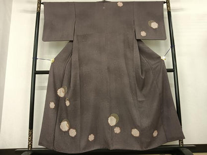 平和屋着物●訪問着 駒刺繍 雪輪重ね文 金彩 正絹 逸品 AABF0552fy
