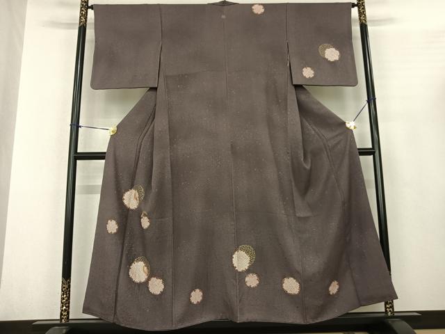平和屋着物●訪問着 駒刺繍 雪輪重ね文 金彩 正絹 逸品 AABF0552fy