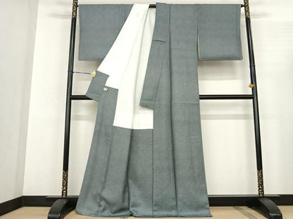 平和屋着物●江戸小紋 草木染 鮫小紋柄 正絹 逸品 未使用 AABF0554fy