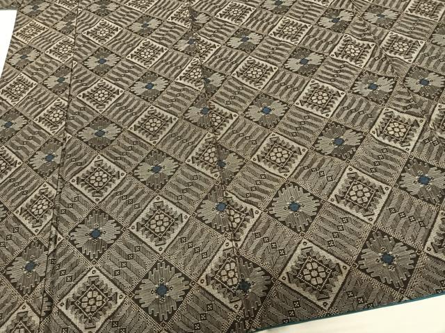 平和屋着物●本場大島紬 龍郷絣 正絹 逸品 AABF0557fy