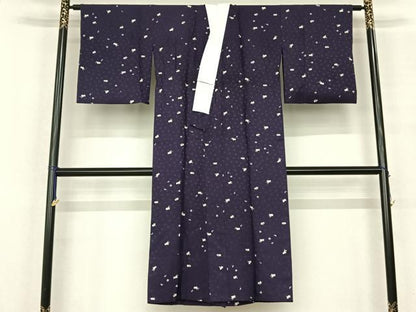 平和屋着物●長襦袢 無双仕立て 兎 舞花文 正絹 逸品 AABF0558fy