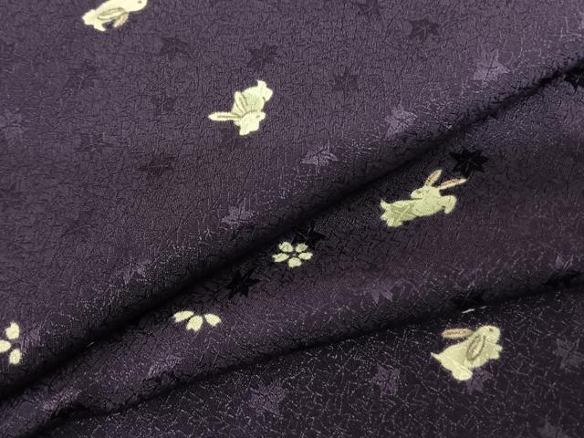 平和屋着物●長襦袢 無双仕立て 兎 舞花文 正絹 逸品 AABF0558fy
