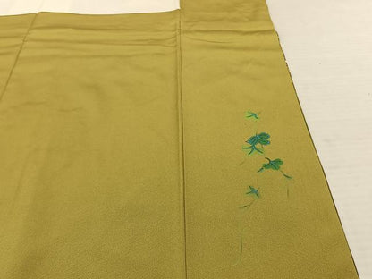 平和屋着物●豪華振袖 刺繍 手描き 熨斗花文 暈し染め 金糸 金彩 正絹 逸品 AABF0562fy