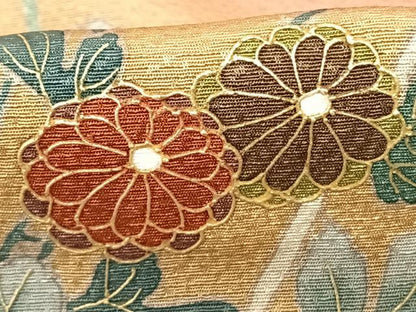 平和屋着物●世界的友禅作家 千地泰弘 訪問着 草花文 暈し染め 金彩 正絹 逸品 AABF0563fy