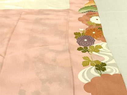 平和屋着物●豪華振袖　駒刺繍　花鳥文　金銀彩　正絹　逸品　AABF0564fy