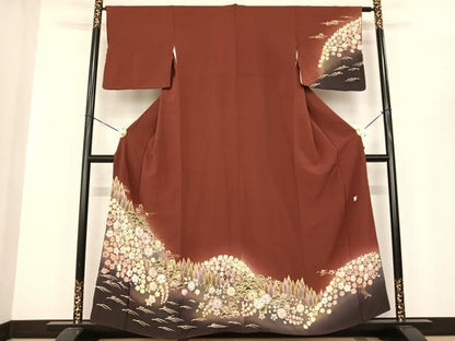 平和屋着物●訪問着 作家物 絞り 辻が花 暈し染め 金彩 健勝苑扱い 正絹 逸品 AABF0565fy