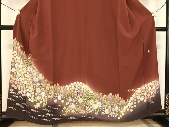 平和屋着物●訪問着 作家物 絞り 辻が花 暈し染め 金彩 健勝苑扱い 正絹 逸品 AABF0565fy
