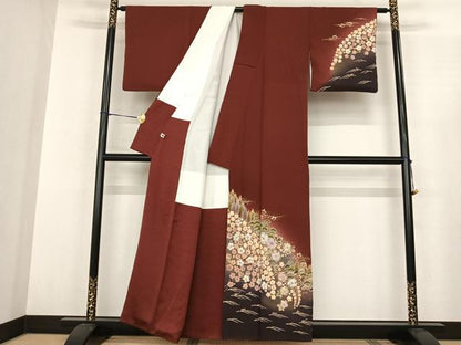 平和屋着物●訪問着 作家物 絞り 辻が花 暈し染め 金彩 健勝苑扱い 正絹 逸品 AABF0565fy