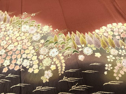 平和屋着物●訪問着 作家物 絞り 辻が花 暈し染め 金彩 健勝苑扱い 正絹 逸品 AABF0565fy