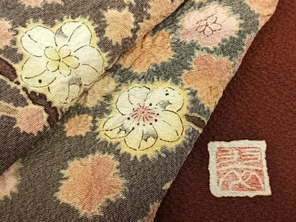 平和屋着物●訪問着 作家物 絞り 辻が花 暈し染め 金彩 健勝苑扱い 正絹 逸品 AABF0565fy