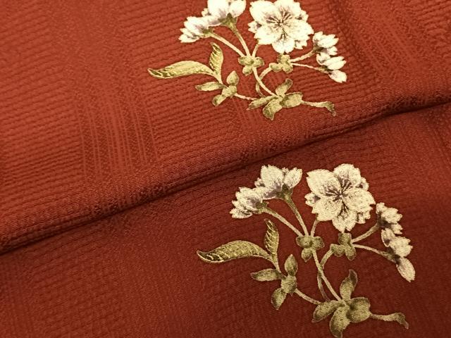 平和屋着物●上質な小紋 草花文 金彩 やまと誂製 正絹 逸品 AABF0568fy