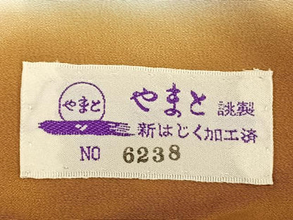 平和屋着物●上質な小紋 草花文 金彩 やまと誂製 正絹 逸品 AABF0568fy