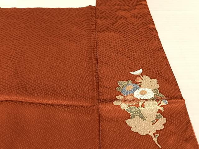 平和屋着物●訪問着 風景花文 暈し染め ロング丈 正絹 逸品 AABF0570fy